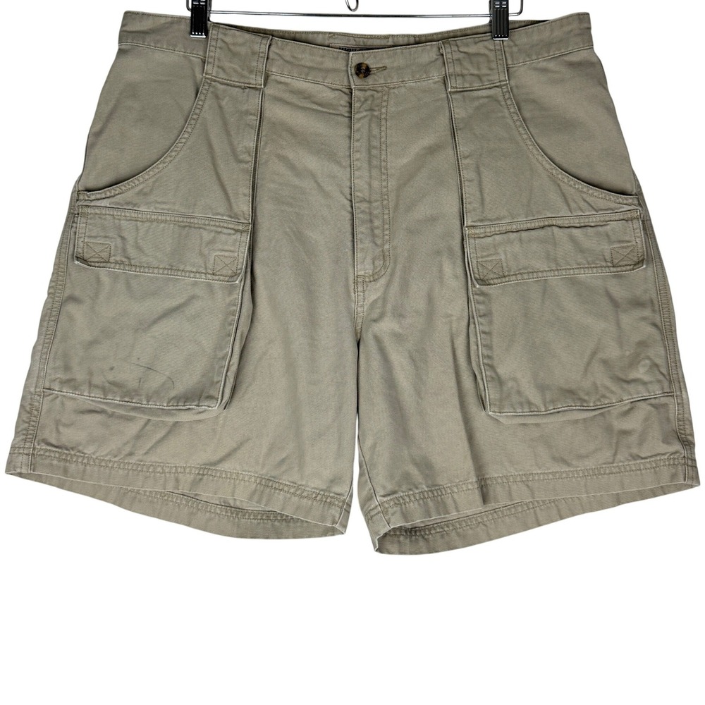 High Sierra Cargo Shorts Mens 38 Khaki Cotton Utility Outdoor Gorpcore